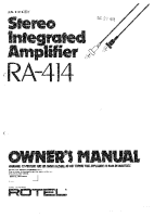 Rotel-RA-414 - Owners manual 